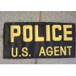 画像1: 詳細不明U.S. POLICEパッチ黒+黄 新品 (1)