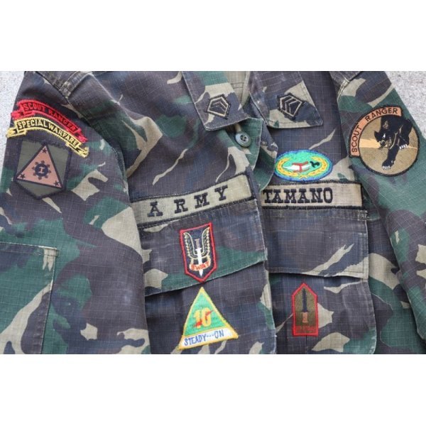 画像3: フィリピン軍 戦闘服ジャケットDPM迷彩 陸軍第1スカウトレンジャー連隊用フルパッチ品 (3)